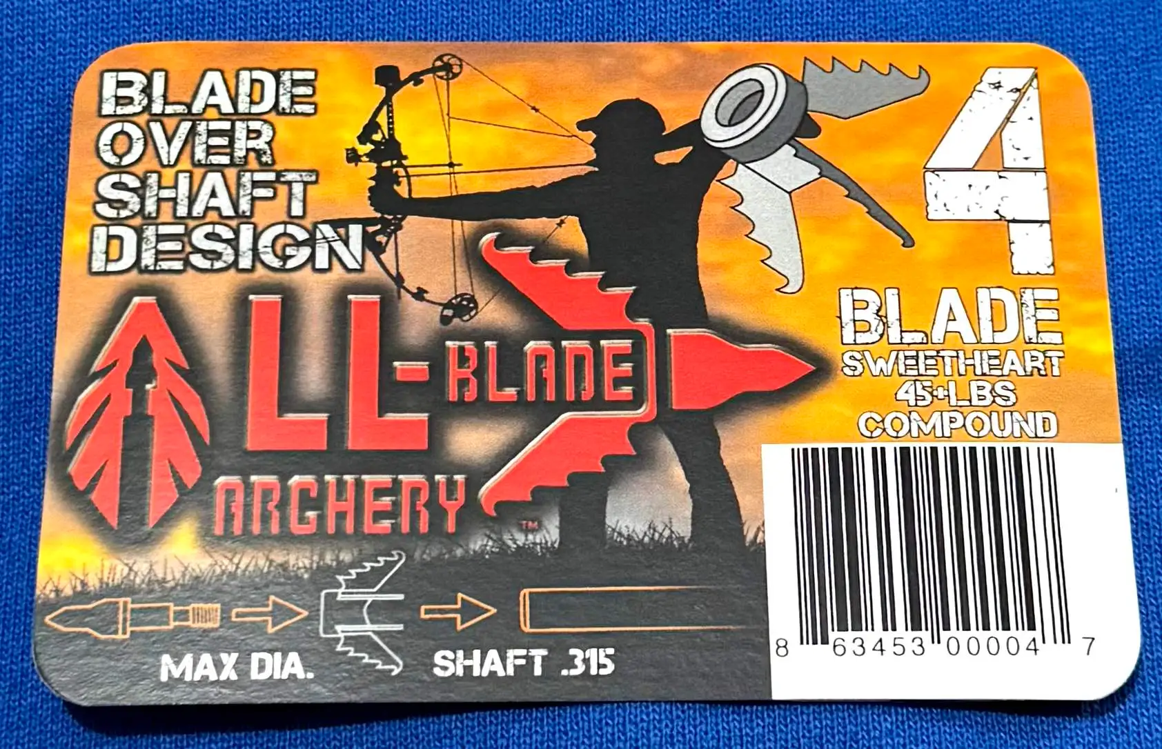 4 blade sweetheart broadhead front packaging